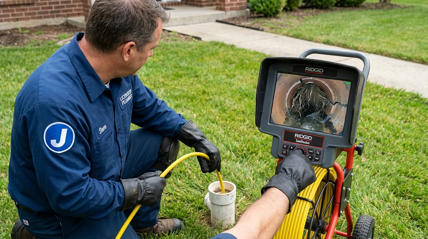 Sewer camera inspection being performed by Johns Plumbing LLC in Spur